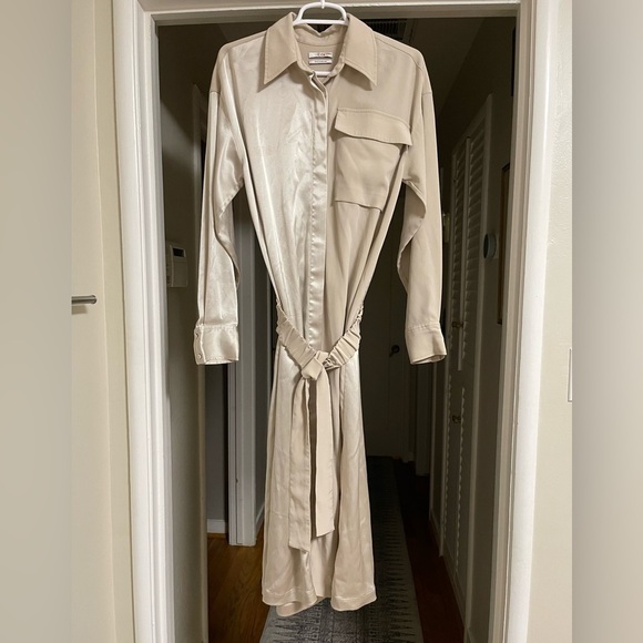 CO Satin Shirt Dress - Picture 3 of 14